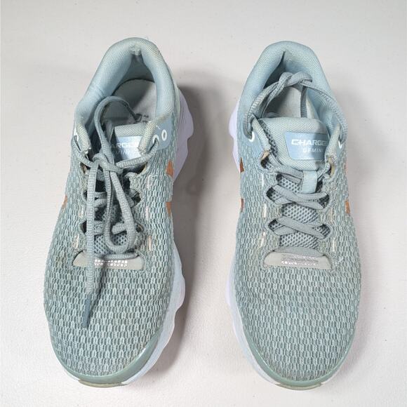 Under Armour Womens Shoes Size 7 Green Charged Gemini Running 3026500-300 - Picture 2 of 9